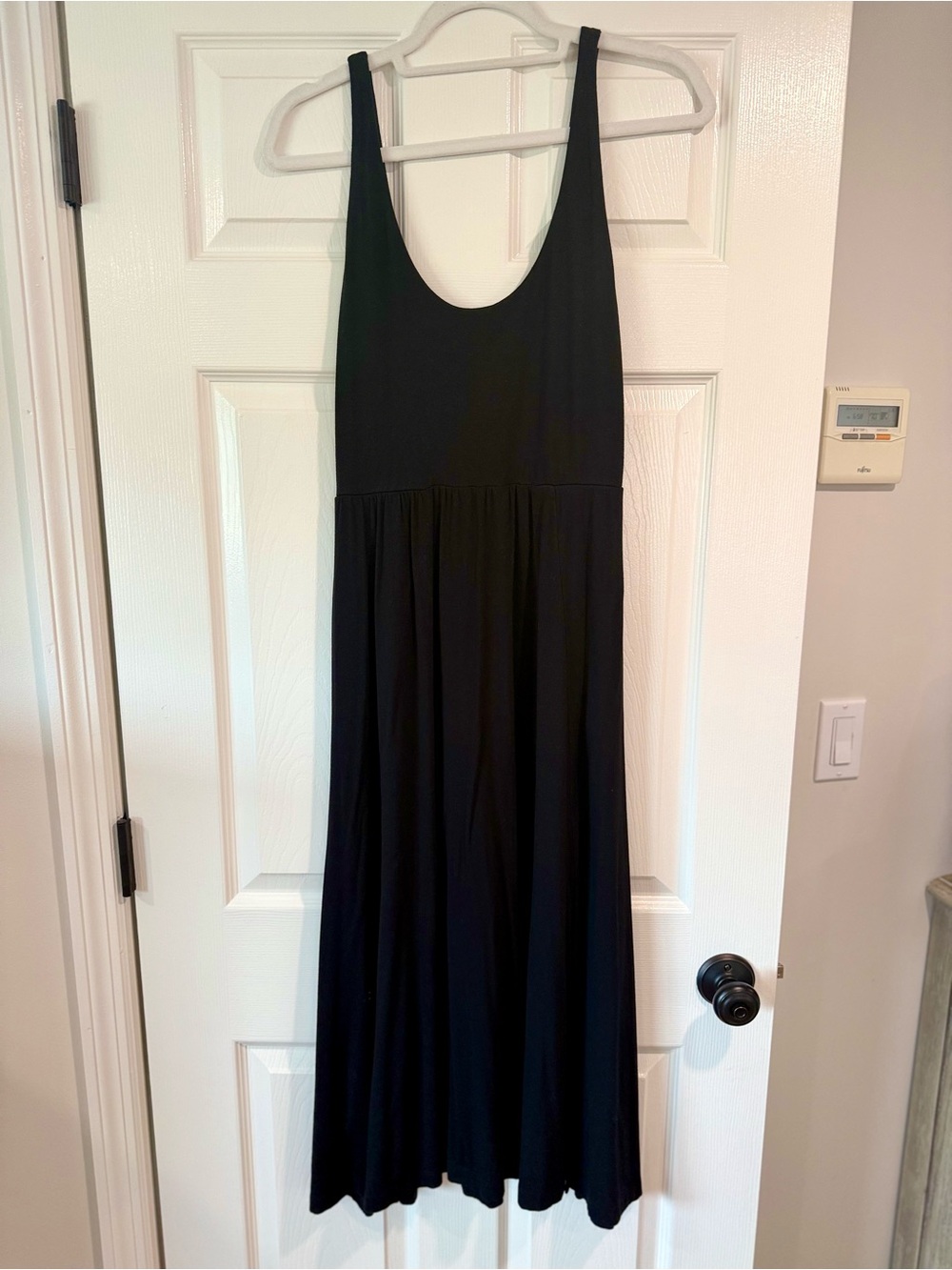 A New Day Classic Black Scoop Neck Maxi Dress - Small